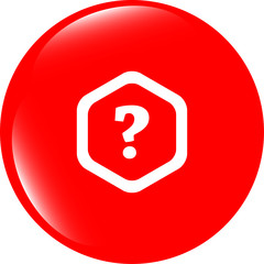 Poster - Icon on the clouds with questions mark sign