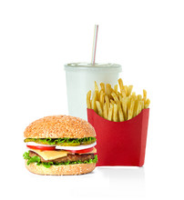 Fast Food Isolated On White Background