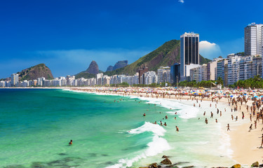 Fototapete - view of Copacabana beach in Rio de Janeiro, Brazil