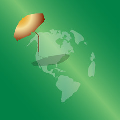 Wall Mural - Vector silhouette of the globe.