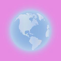 Wall Mural - Vector silhouette of the globe.