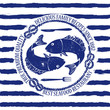 Seafood restaurant emblem with fish