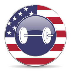 Aufkleber - fitness american icon
