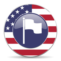 Leinwandbilder - flag american icon