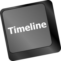 Poster - timeline concept - word on keyboard keys