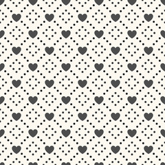 Wall Mural - seamless geometric pattern with hearts. vector illustration