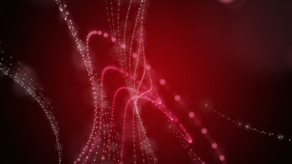 Poster - fantastic animation – particle object in motion – loop HD