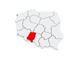  Map of Opole. Poland.