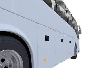 Wall Mural - bus closeup side view