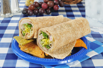 Wall Mural - turkey wrap sandwich