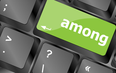 Poster - among Button on Modern Computer Keyboard key