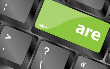 Poster - are word on computer keyboard key