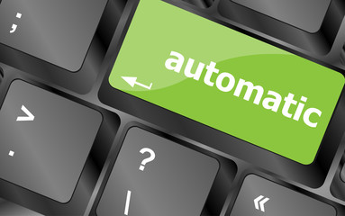 Poster - automatic button on computer keyboard key