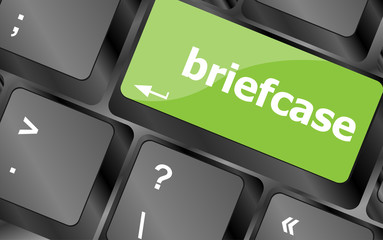 Poster - Briefcase text button on keyboard with soft focus