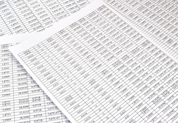 Background of the numbers on sheets  paper