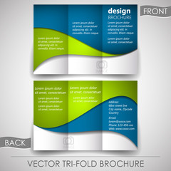 Poster - Business tri-fold flyer template, brochure or cover design