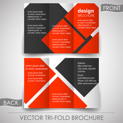 Wall Mural - Business tri-fold flyer template, brochure or cover design