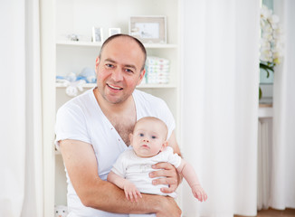 Poster - Vater mit Baby