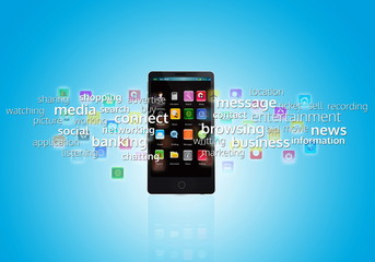 Wall Mural - multimedia smart phone