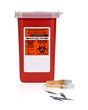 Small Sharps Container With Sharp Waste