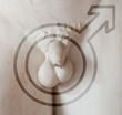 Greek statue penis and male gender symbol