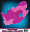 Grenzkarte von Suedafrika