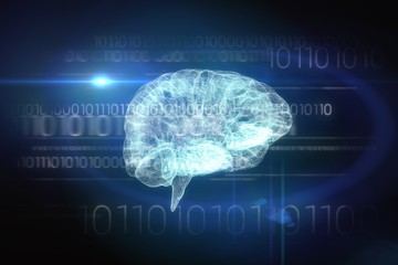 Poster - Brain interface in black and blue