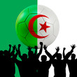 Mass cheering with Algeria Soccer ball