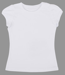 Wall Mural - Women's shirt isolated on a gray background