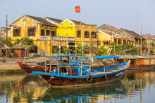 Boat On The Hoai River, Hoi An Ancient Town, Da Nang, Vietnam