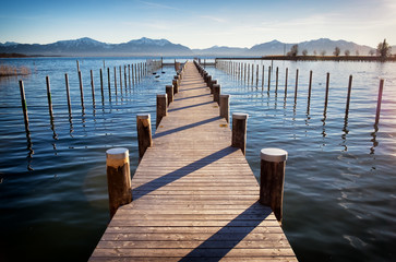 Poster - old wooden jetty