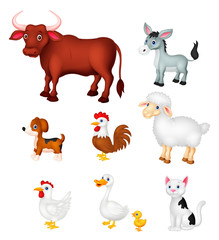 Wall Mural - Farm animal collection set