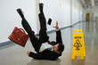 canvas print picture - Businessman Falling