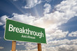 Breakthrough Green Road Sign