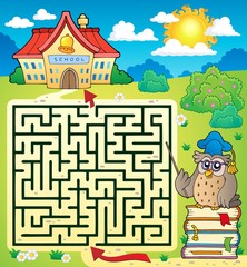 Poster - Maze 3 with owl teacher