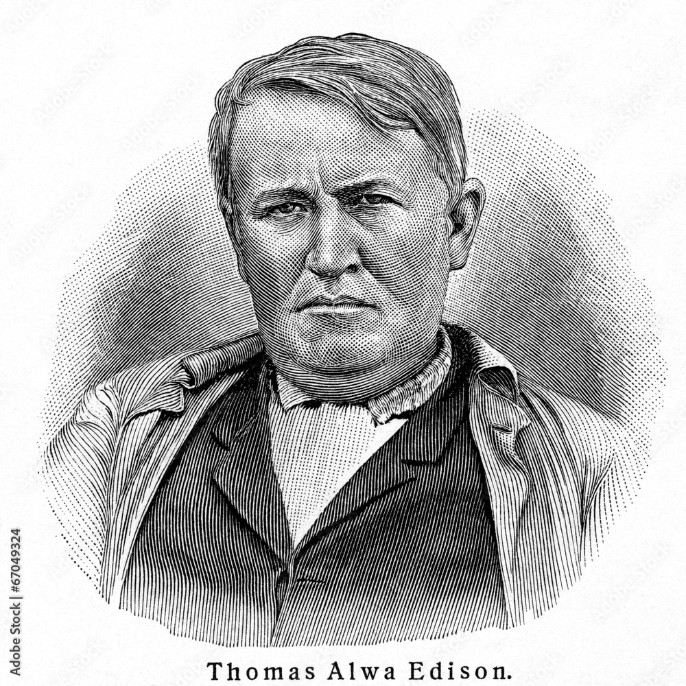 Thomas Alva Edison - obrazy, fototapety, plakaty 