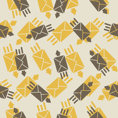 Sticker - seamless background: envelope