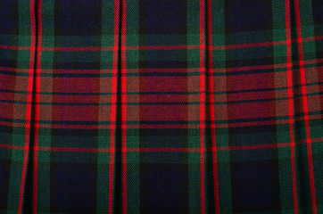 Scottish tartan pattern. Red and green plaid print as background