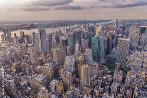 Nowoczesny obraz na płótnie Aereal view of Manhattan