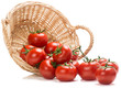 Tomatoes spilling out of basket