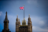 Fototapeta Big Ben - British flag