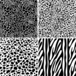 Set of animal print seamless patterns