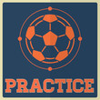 Retro Sport Practice Soccer Sign