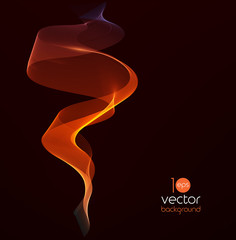 Poster - shiny color waves over dark vector backgrounds