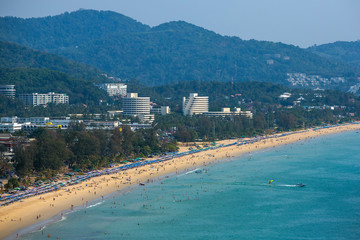 Wall Mural - Western coastline of Phuket island, Karon beach, Andaman sea, Th