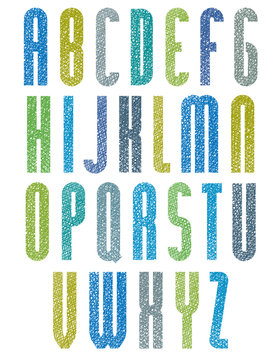 Retro style tall condensed font with hand drawn lines texture.