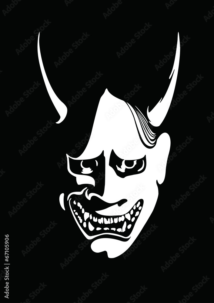 般若面Stock Vector | Adobe Stock