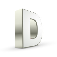 Wall Mural - 3d alphabet silver D