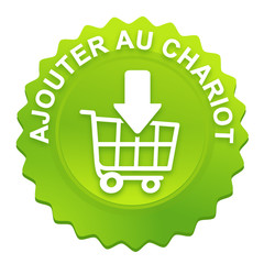 Sticker - ajouter au chariot sur bouton web denté vert