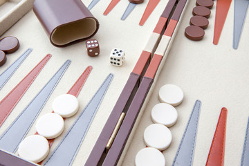 Backgammon set with dice